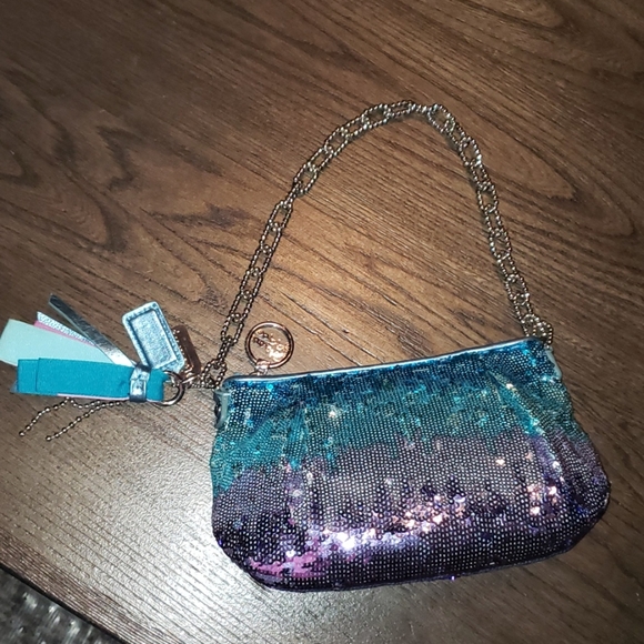 Coach Poppy Limited Ed. Ombre' Sequins Evening Bag - Picture 10 of 16